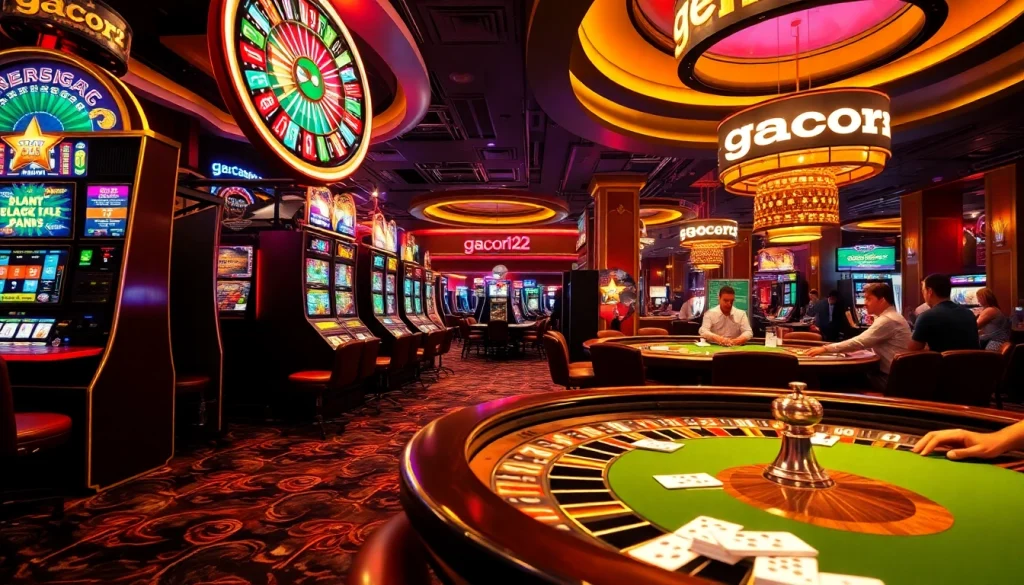 Experience the thrill of winning at gacor123 slot machines and vibrant casino tables.